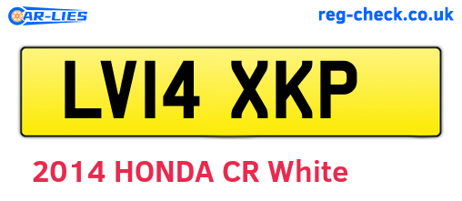 LV14XKP are the vehicle registration plates.
