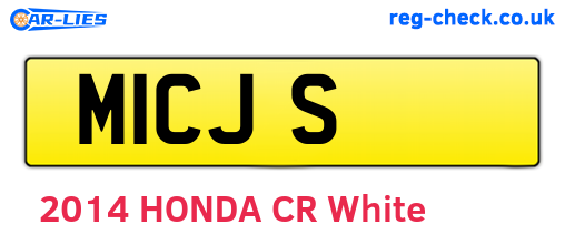 M1CJS are the vehicle registration plates.