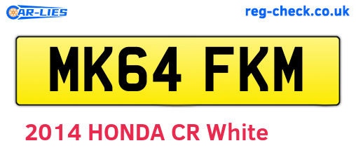 MK64FKM are the vehicle registration plates.
