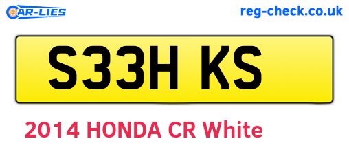 S33HKS are the vehicle registration plates.