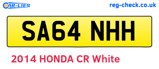 SA64NHH are the vehicle registration plates.