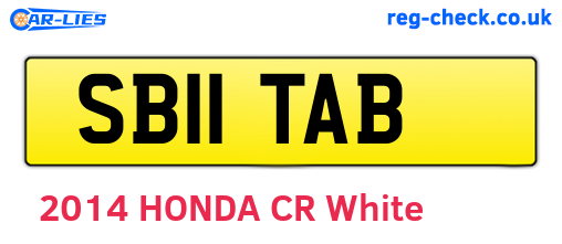 SB11TAB are the vehicle registration plates.