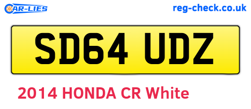 SD64UDZ are the vehicle registration plates.