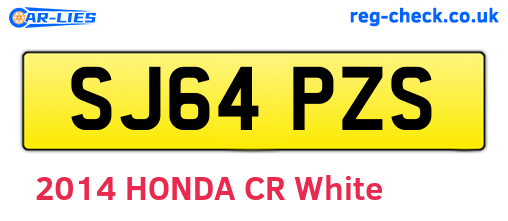 SJ64PZS are the vehicle registration plates.