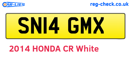 SN14GMX are the vehicle registration plates.