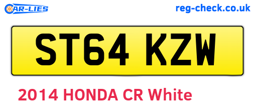 ST64KZW are the vehicle registration plates.