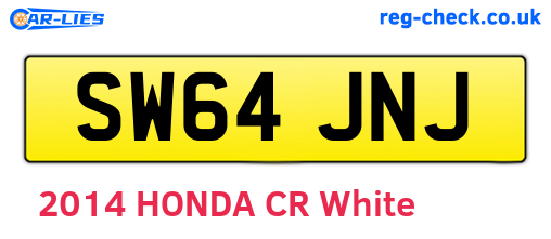 SW64JNJ are the vehicle registration plates.