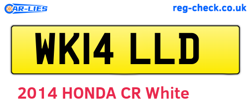 WK14LLD are the vehicle registration plates.