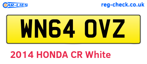 WN64OVZ are the vehicle registration plates.