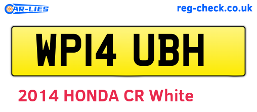 WP14UBH are the vehicle registration plates.