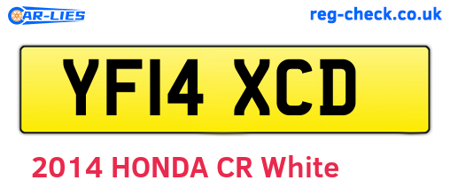YF14XCD are the vehicle registration plates.