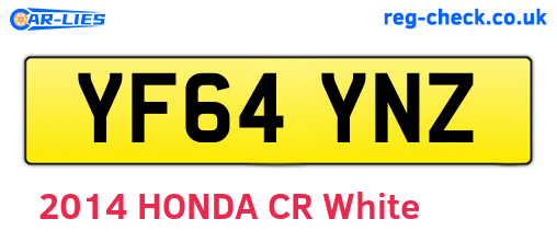 YF64YNZ are the vehicle registration plates.