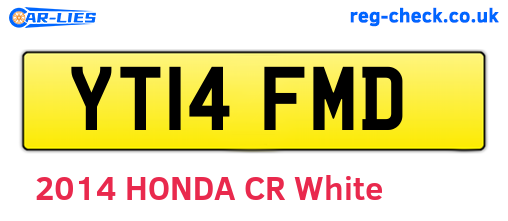 YT14FMD are the vehicle registration plates.