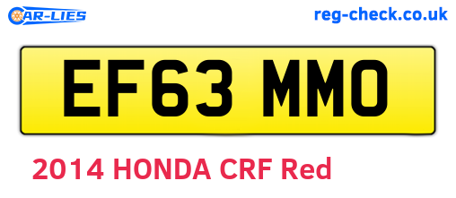EF63MMO are the vehicle registration plates.