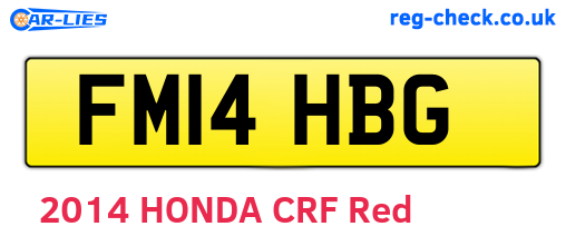 FM14HBG are the vehicle registration plates.