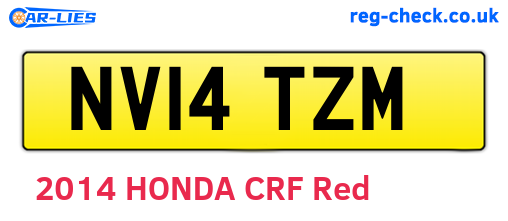 NV14TZM are the vehicle registration plates.