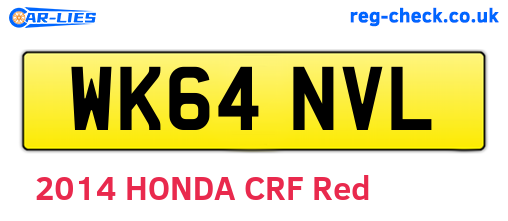 WK64NVL are the vehicle registration plates.