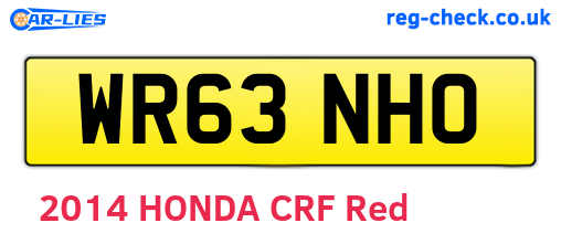WR63NHO are the vehicle registration plates.