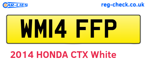 WM14FFP are the vehicle registration plates.