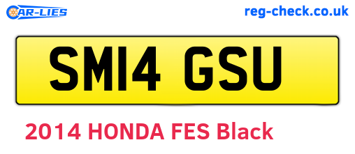 SM14GSU are the vehicle registration plates.