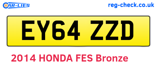 EY64ZZD are the vehicle registration plates.