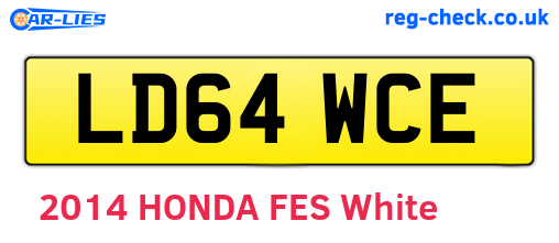 LD64WCE are the vehicle registration plates.