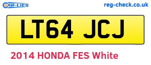 LT64JCJ are the vehicle registration plates.