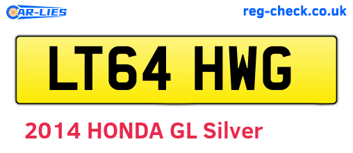 LT64HWG are the vehicle registration plates.