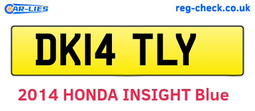 DK14TLY are the vehicle registration plates.