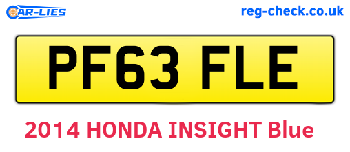 PF63FLE are the vehicle registration plates.