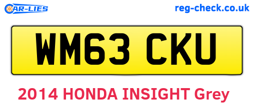 WM63CKU are the vehicle registration plates.