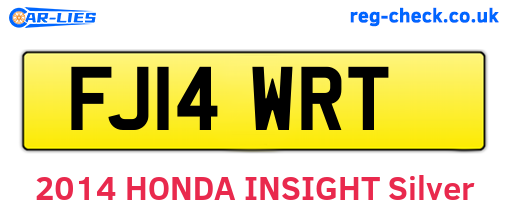 FJ14WRT are the vehicle registration plates.