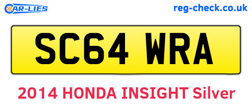 SC64WRA are the vehicle registration plates.