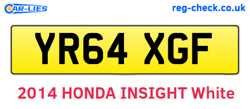 YR64XGF are the vehicle registration plates.