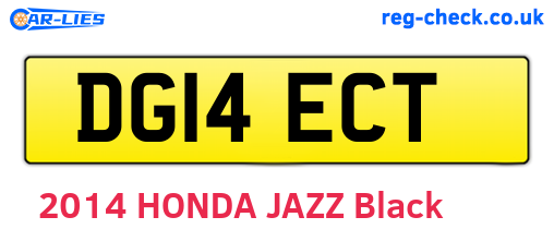 DG14ECT are the vehicle registration plates.