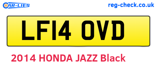 LF14OVD are the vehicle registration plates.