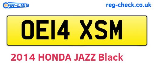 OE14XSM are the vehicle registration plates.
