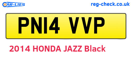 PN14VVP are the vehicle registration plates.