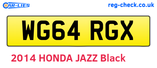 WG64RGX are the vehicle registration plates.