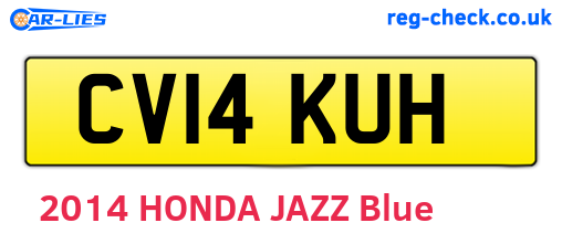 CV14KUH are the vehicle registration plates.