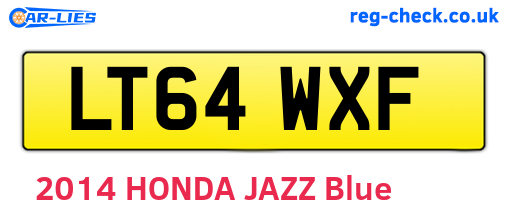 LT64WXF are the vehicle registration plates.