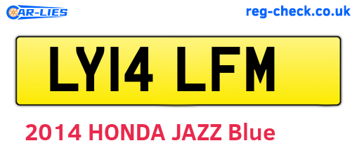 LY14LFM are the vehicle registration plates.