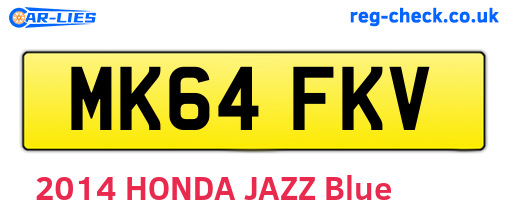 MK64FKV are the vehicle registration plates.