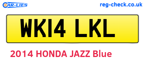 WK14LKL are the vehicle registration plates.
