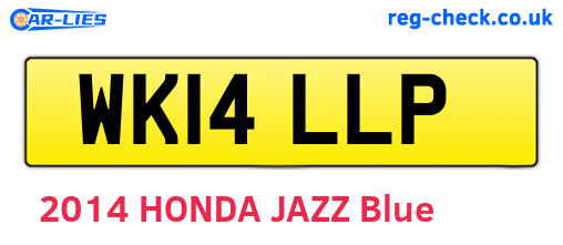 WK14LLP are the vehicle registration plates.