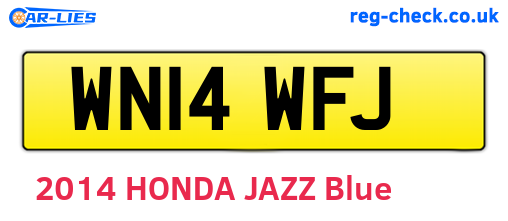 WN14WFJ are the vehicle registration plates.