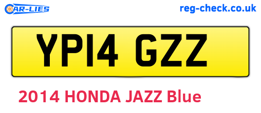 YP14GZZ are the vehicle registration plates.