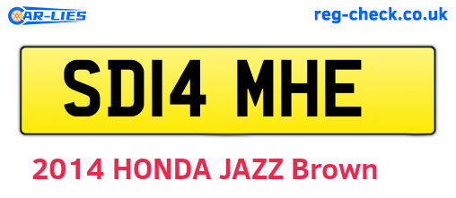 SD14MHE are the vehicle registration plates.