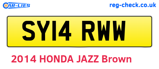 SY14RWW are the vehicle registration plates.