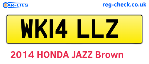 WK14LLZ are the vehicle registration plates.